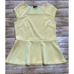 The Limited Yellow Peplum Top Size Small